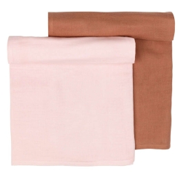 Κουβερτάκια Αγκαλιάς (Σετ 2Τμχ.) Susie & Bonnie N508469 120x120cm Pink-Brown Nattou Αγκαλιάς 100% Βαμβάκι