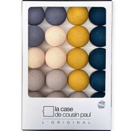 Γιρλάντα L'Original Bluebird CP05249 Με 20 Φωτάκια Φ7cm Blue-Yellow La Case De Cousin Paul Πολυέστερ