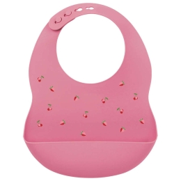 Σαλιάρα N876407 21x3x27,5cm Σιλικόνης Pink Nattou Σιλικόνη