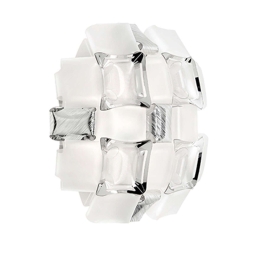 Φωτιστικό Τοίχου Mida Applique - White-Platinum Slamp Μέταλλο
