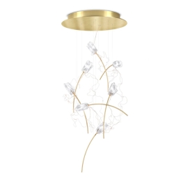 Φωτιστικό Οροφής Κρεμαστό Tulip 7 Round Gold Slamp