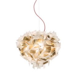 Φωτιστικό Οροφής Veli Aurea Large 4x12W E27 Led 60x50cm Με Κόκκινο Καλώδιο White-Gold Slamp
