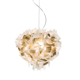 Φωτιστικό Οροφής Veli Aurea Large 4x12W E27 Led 60x50cm Με Διάφανο Καλώδιο White-Gold Slamp