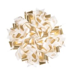Πλαφονιέρα Veli Aurea Medium 2x12W E27 Led 53x20cm White-Gold Slamp