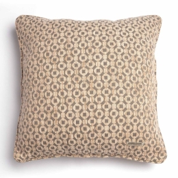 Μαξιλαροθήκη Διακοσμητική Vermio Ραφή Γκανς Beige-Chocolate Aslanis Home 60Χ60 Βαμβάκι-Chenille