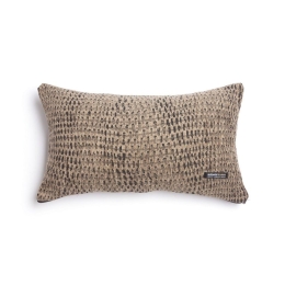 Μαξιλαροθήκη Διακοσμητική Ismaros Classic Beige-Black Aslanis Home 30X50 Βαμβάκι-Chenille