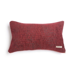 Μαξιλαροθήκη Διακοσμητική Ismaros Classic Bordo-Grey Aslanis Home 30X50 Βαμβάκι-Chenille