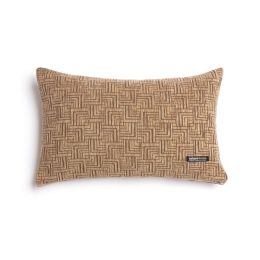 Μαξιλαροθήκη Διακοσμητική New Maze Classic Cappuccino Aslanis Home 30X50 Βαμβάκι-Chenille