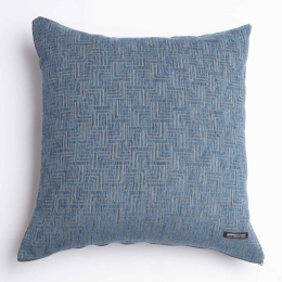 Μαξιλαροθήκη Διακοσμητική New Maze Classic Blue Aslanis Home 60Χ60 Βαμβάκι-Chenille