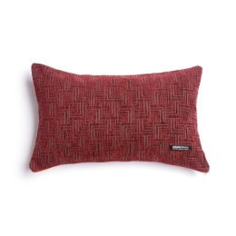 Μαξιλαροθήκη Διακοσμητική New Maze Classic Bordo Aslanis Home 30X50 Βαμβάκι-Chenille