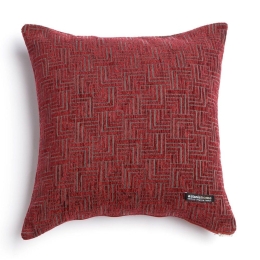 Μαξιλαροθήκη Διακοσμητική New Maze Classic Bordo Aslanis Home 45X45 Βαμβάκι-Chenille
