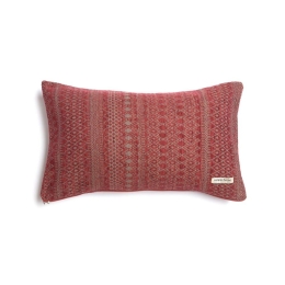 Μαξιλαροθήκη Διακοσμητική Olympos Classic Bordo-Grey Aslanis Home 30X50 Βαμβάκι-Chenille