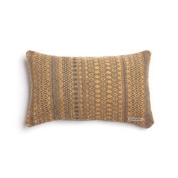 Μαξιλαροθήκη Διακοσμητική Olympos Classic Gold-Choco Aslanis Home 30X50 Βαμβάκι-Chenille
