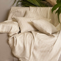 Μαξιλαροθήκη Διακοσμητική Onia Classic Sand-Ecru Aslanis Home 45X45 Βαμβάκι-Chenille