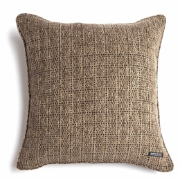 Μαξιλαροθήκη Διακοσμητική Onia Ραφή Γκανς Beige-Black Aslanis Home 60Χ60 Βαμβάκι-Chenille
