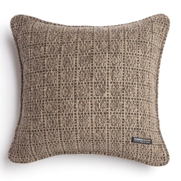 Μαξιλαροθήκη Διακοσμητική Onia Ραφή Γκανς Beige-Black Aslanis Home 45X45 Βαμβάκι-Chenille
