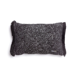 Μαξιλαροθήκη Διακοσμητική Parnassos Trimming Black-Grey Aslanis Home 30X50 Βαμβάκι-Chenille