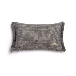 Μαξιλαροθήκη Διακοσμητική Panion Trimming Anthracite-Grey Aslanis Home 30X50 Βαμβάκι-Chenille