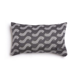 Μαξιλαροθήκη Διακοσμητική Pinovo Classic Graphite-Silver Aslanis Home 30X50 Βαμβάκι-Chenille