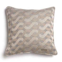 Μαξιλαροθήκη Διακοσμητική Pinovo Ραφή Γκανς Beige-Grey Aslanis Home 60Χ60 Βαμβάκι-Chenille