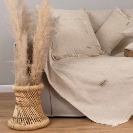 Ριχτάρι Four Seasons Sand Aslanis Home Πολυθρόνα 180x180cm Βαμβάκι-Chenille