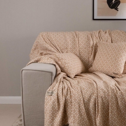 Ριχτάρι Vermio Beige-Ecru Aslanis Home Τριθέσιο 180x300cm Βαμβάκι-Polycotton