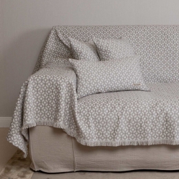 Ριχτάρι Vermio Grey-Sugar Aslanis Home Τετραθέσιο 180x350cm Βαμβάκι-Polycotton