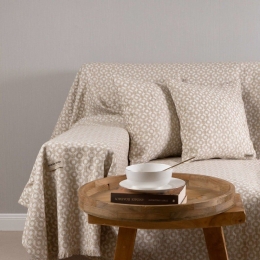 Ριχτάρι Vermio Sand-Ecru Aslanis Home Τετραθέσιο 180x350cm Βαμβάκι-Polycotton