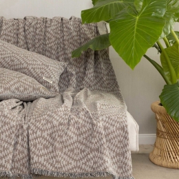 Ριχτάρι Akritas Grey-Bronze Aslanis Home Τετραθέσιο 180x350cm Βαμβάκι-Polycotton
