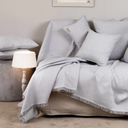 Ριχτάρι Atheras Grey Aslanis Home Τετραθέσιο 180x350cm Βαμβάκι-Πολυέστερ