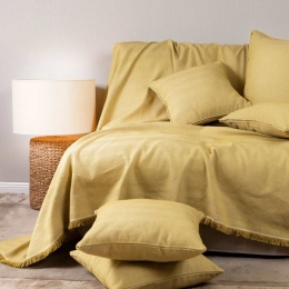 Ριχτάρι Atheras Olive Aslanis Home Τετραθέσιο 180x350cm Βαμβάκι-Πολυέστερ