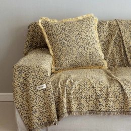 Ριχτάρι Athos Gold-Grey Aslanis Home Πολυθρόνα 180x180cm Βαμβάκι-Πολυέστερ
