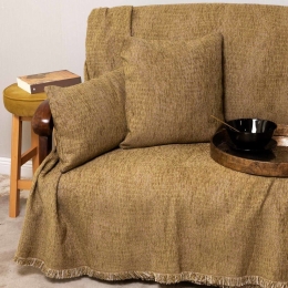 Ριχτάρι Ismaros Olive-Beige Aslanis Home Πολυθρόνα 180x180cm Βαμβάκι-Polycotton