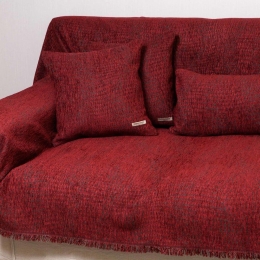 Ριχτάρι Ismaros Bordo-Grey Aslanis Home Διθέσιο 180x250cm Βαμβάκι-Polycotton