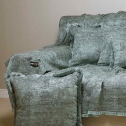 Ριχτάρι Kedros Veraman-Anthracite Aslanis Home Τετραθέσιο 180x350cm Βαμβάκι-Πολυέστερ