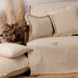 Ριχτάρι New Maze Sand Aslanis Home Διθέσιο 180x250cm Βαμβάκι-Polycotton