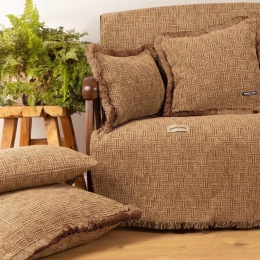 Ριχτάρι New Maze Cappuccino Aslanis Home Διθέσιο 180x250cm Βαμβάκι-Polycotton