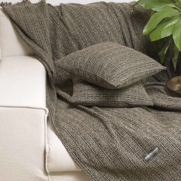 Ριχτάρι Onia Beige-Black Aslanis Home Πολυθρόνα 180x180cm Βαμβάκι-Polycotton