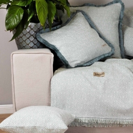 Ριχτάρι Panion Mint-Sugar Aslanis Home Τετραθέσιο 180x350cm Βαμβάκι-Polycotton