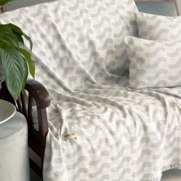 Ριχτάρι Pinovo Grey-Ice Aslanis Home Τετραθέσιο 180x350cm Βαμβάκι-Πολυέστερ
