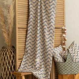 Ριχτάρι Pinovo Grey-Raf Aslanis Home Τριθέσιο 180x300cm Βαμβάκι-Πολυέστερ