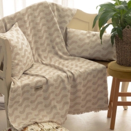 Ριχτάρι Pinovo Ecru-Sand Aslanis Home Τριθέσιο 180x300cm Βαμβάκι-Πολυέστερ