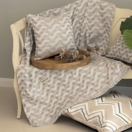 Ριχτάρι Pinovo Beige-Sand Aslanis Home Τριθέσιο 180x300cm Βαμβάκι-Πολυέστερ