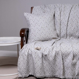 Ριχτάρι Tymfi Grey-Sugar Aslanis Home Διθέσιο 180x250cm Βαμβάκι-Polycotton