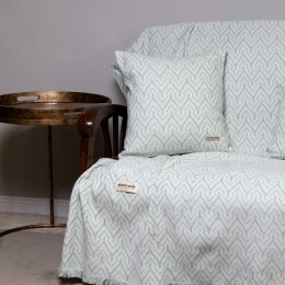Ριχτάρι Tymfi Mint-Sugar Aslanis Home Τριθέσιο 180x300cm Βαμβάκι-Polycotton