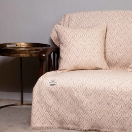 Ριχτάρι Tymfi Beige-Ecru Aslanis Home Τριθέσιο 180x300cm Βαμβάκι-Polycotton