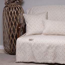 Ριχτάρι Tymfi Spaghi-Ecru Aslanis Home Πολυθρόνα 180x180cm Βαμβάκι-Polycotton