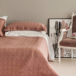 Κουβερλί Pleated (Σετ 3τμχ) Vintage Pink Aslanis Home Υπέρδιπλo 240x260cm Microfiber