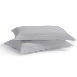 Μαξιλαροθήκες Satin Plain (Σετ 2τμχ) Warm Grey Aslanis Home 50Χ70 100% Βαμβακοσατέν
