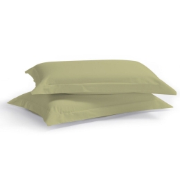 Μαξιλαροθήκες Satin Plain (Σετ 2τμχ) Olive Aslanis Home 50Χ70 100% Βαμβακοσατέν